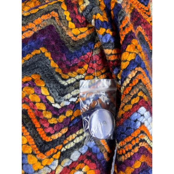 NWOT, ModCloth, Size Small, Ombre Jewel-Tone Pea Coat, Short, Textured - Picture 7 of 8